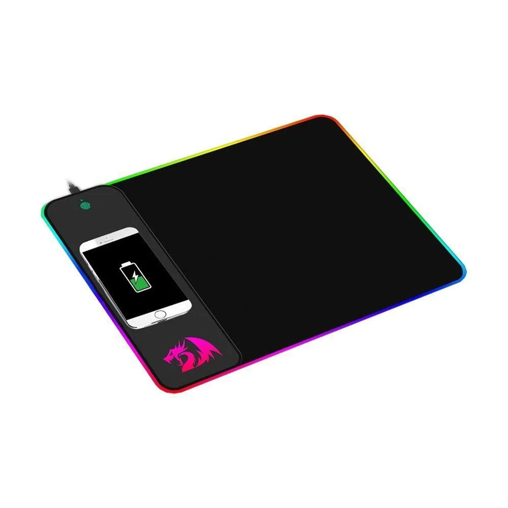 Mousepad Gamer Redragon Crater, Qi Wireless, RGB, M P028 Speed, 400x300x9mm - P028 Mousepad Gamer Redragon Crater, Qi Wireless, RGB, M P028 Speed, 400x300x9mm - P028