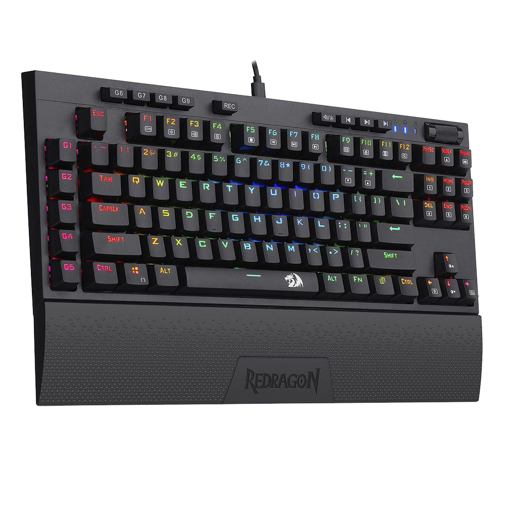Teclado Mecânico Gamer Redragon Broadsword Pro RGB, Switch Redragon Blue, ABNT2 - K588rgb-pro