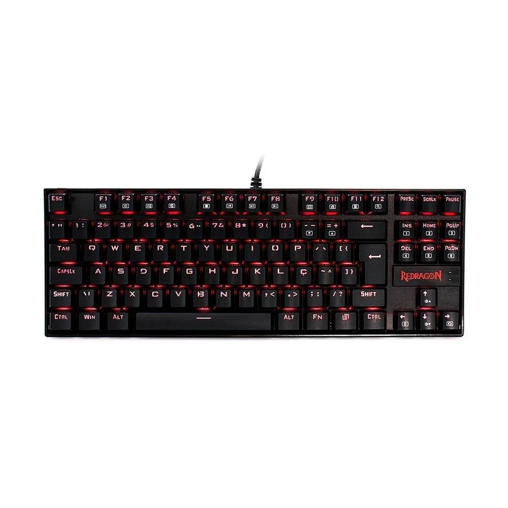 Teclado Mecânico Gamer Redragon Kumara K552-2, Vermelho, Switch Brown, ABNT2 Teclado Mecânico Gamer Redragon Kumara K552-2, Vermelho, Switch Brown, ABNT2