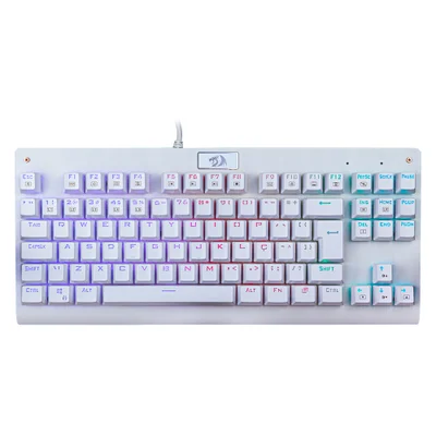 Teclado Mecânico Gamer Redragon Dark Avenger Branco Switch Outemu Blue RGB ABNT2 - K568W-RGB (BLUE)