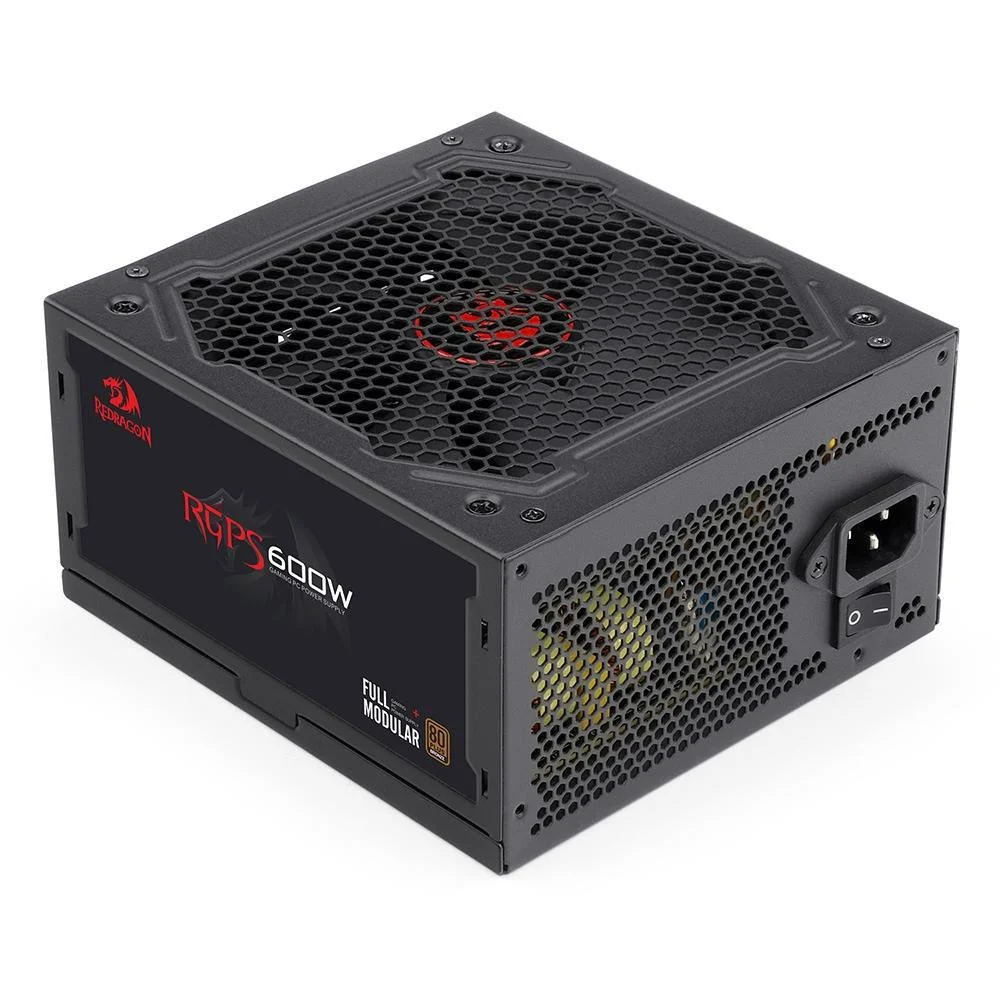 Fonte Atx 600w 80 Plus Bronze Redragon Rgps-600w Gc-ps003-1 Full Modular