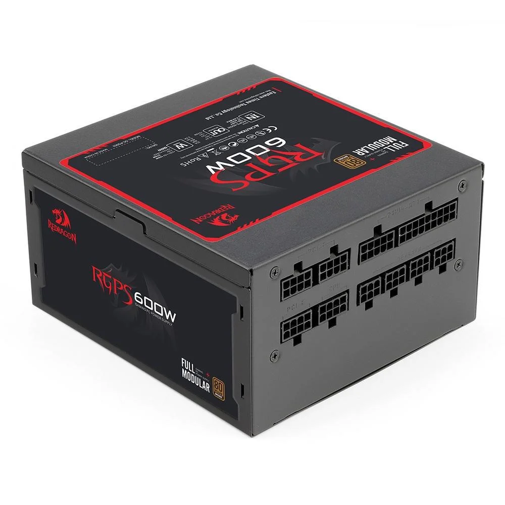 Imagem 3 de 5 do produto Fonte Atx 600w 80 Plus Bronze Redragon Rgps-600w Gc-ps003-1 Full Modular