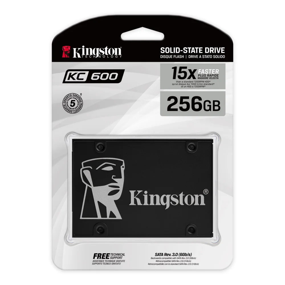 Imagem 3 de 5 do produto SSD Kingston Kc600 256GB Sata Iii 2,5Polegadas - Skc600/256g