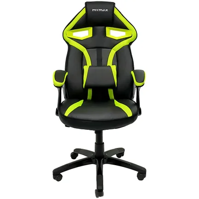 Cadeira Gamer Mymax MX1, Peso Suportado até 120Kg, Giratória, Preto e Verde