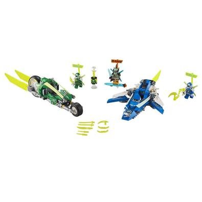 Os fãs de LEGO® NINJAGO® vão adorar construir e competir com esses Velocity Racers de Jay e Lloyd (71709), com uma incrível bicicleta e avião de brinq