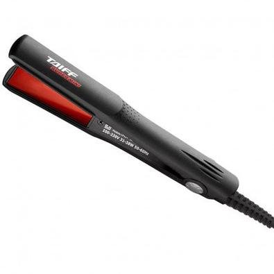 A chapa Taiff Supermini é leve e portátil. Com 17 cm de comprimento, é a menor chapa profissional do mercado, com potência e performance dos modelos t