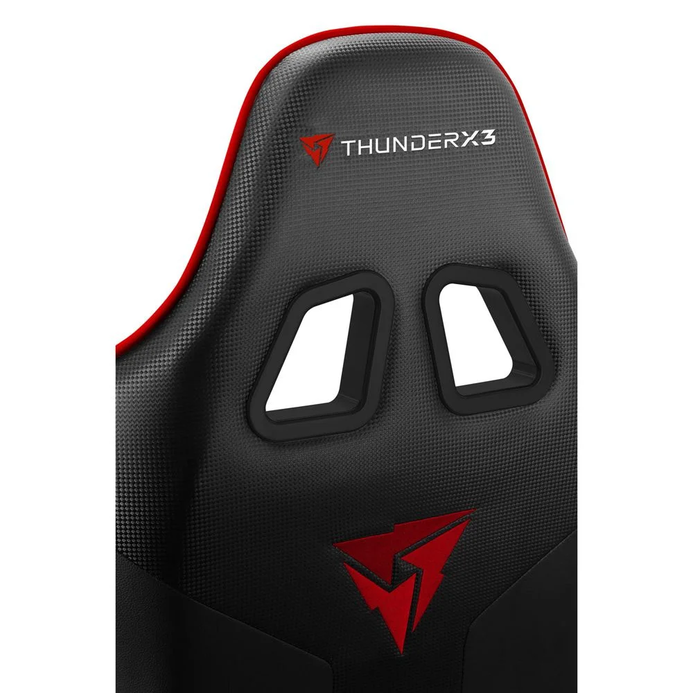 Cadeira Gamer ThunderX3 EC3, Suporta até 150Kg, Preta/Vermelha