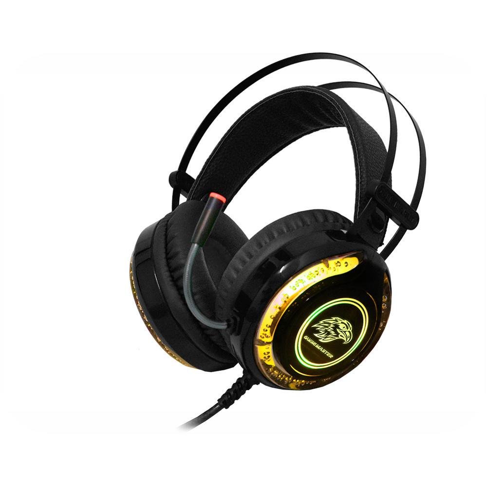 Headset Gamer KMex com Led RGB PretoAzul ARS9