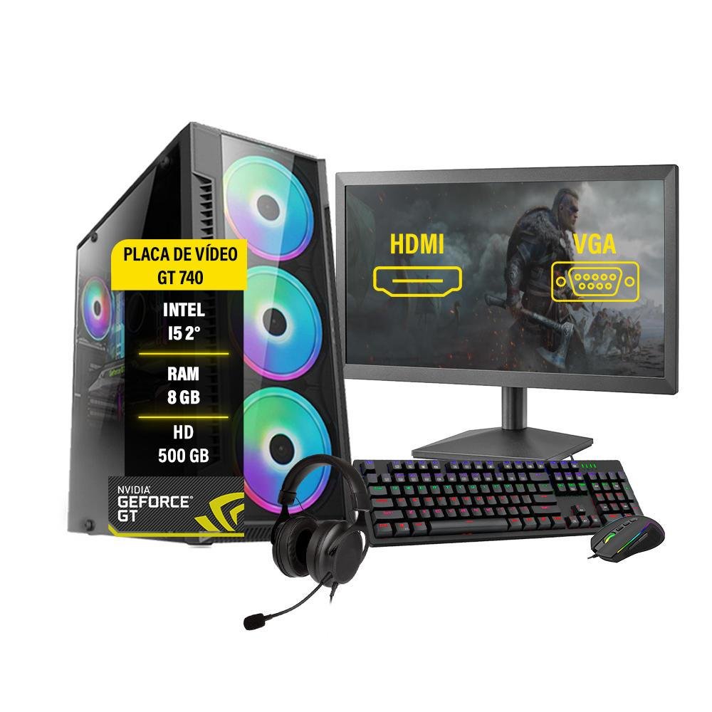 PC Gamer Completo I5, HD 500GB, Placa De Vídeo GT730, 8GB