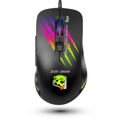 Mouse Gamer, Death ELG Chroma, RGB com 6 Botões, 4800 DPI.
