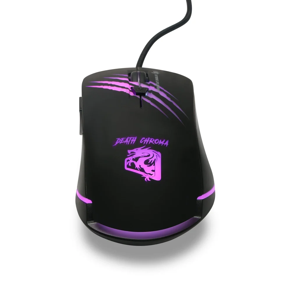 Mouse Gamer, Death ELG Chroma, RGB com 6 Botões, 4800 DPI. Mouse Gamer, Death ELG Chroma, RGB com 6 Botões, 4800 DPI.