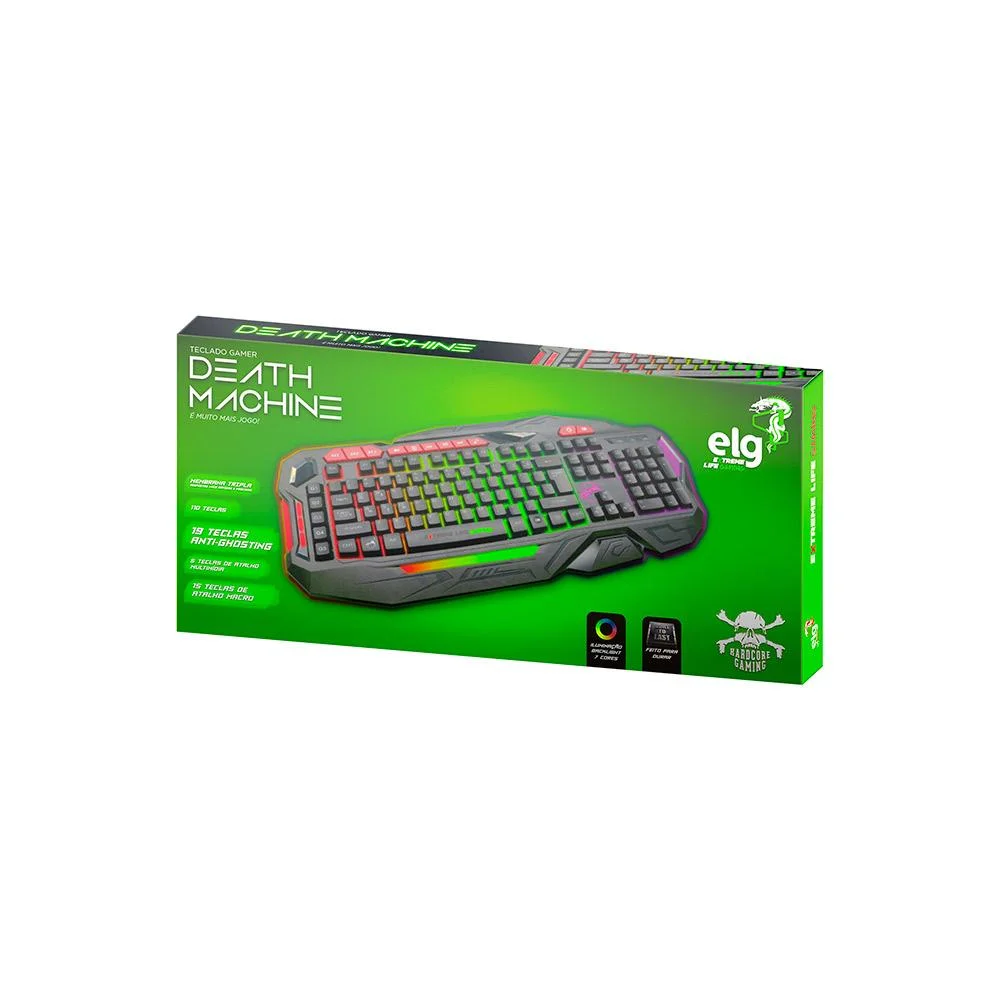 Imagem 4 de 4 do produto Teclado Gamer ELG TGDM, LED RGB Chroma, Membrana Tripla, com 120 Teclas, Tecla Anti-Ghost, ABNT2