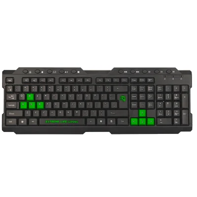 Teclado Gamer ELG Dragon War Membrana Dupla, com 107 Teclas, Teclas Multimídias, A Prova de Respingos, ABNT2, Preto - TGDW