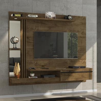Painel para TV Ideal para sua sala! Possui prateleira, excelentes para acomodar objetos decorativos, etc. Foi elaborado em Mdp 15mm que garante resist
