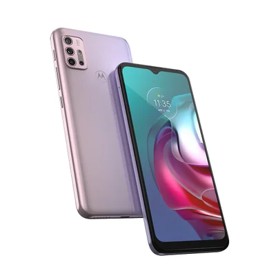 Smartphone Motorola Moto G30, 128GB, 4GB RAM, Octa-Core, Câmera Quádrupla 64MP, Tela 6.5, White Lilac - XT2129