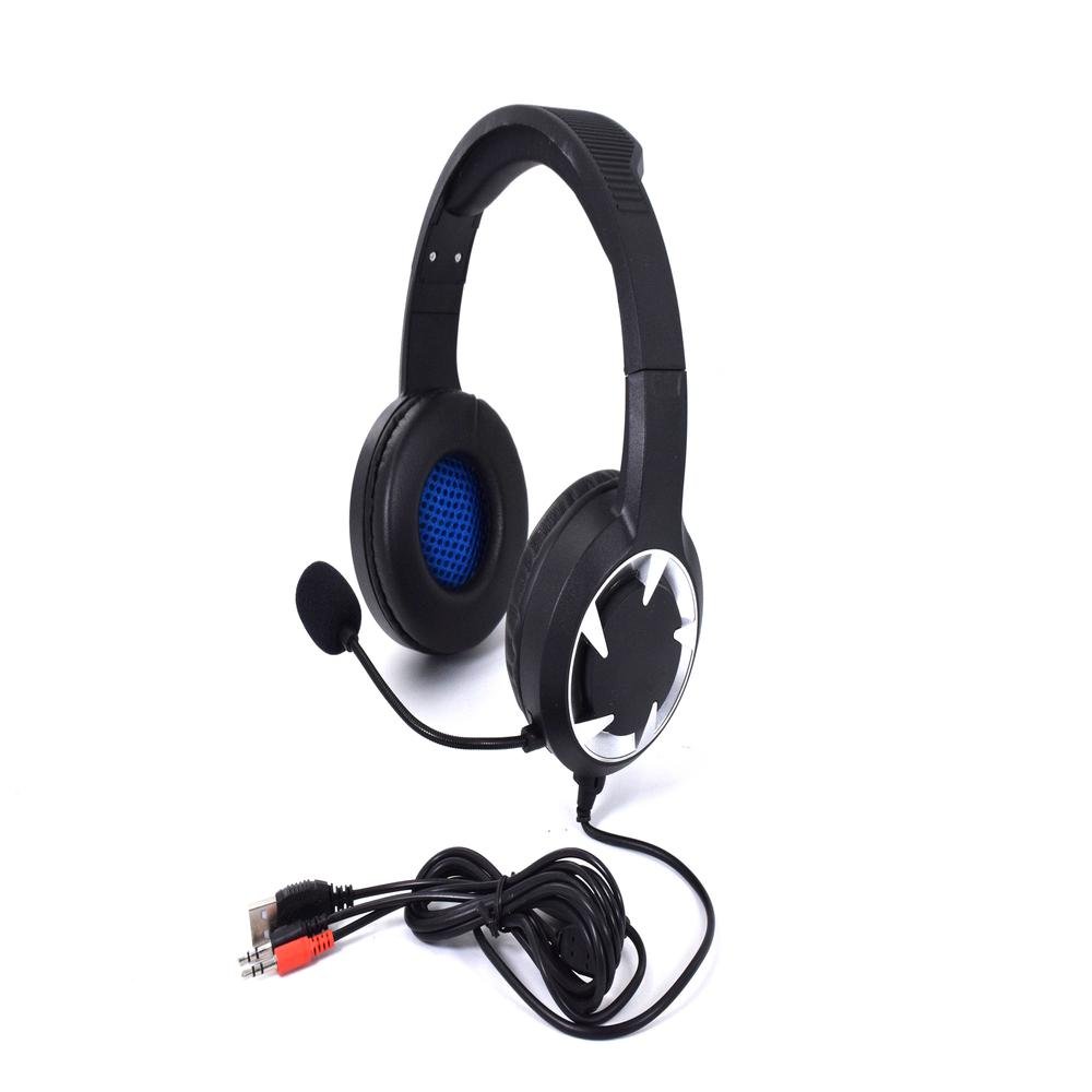 Fone De Ouvido Headset Gamer Dust, Preto Com Led Azul | KaBuM!