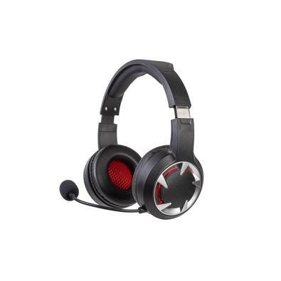 Fone De Ouvido Headset Gamer Dust, Preto Com Led Vermelha