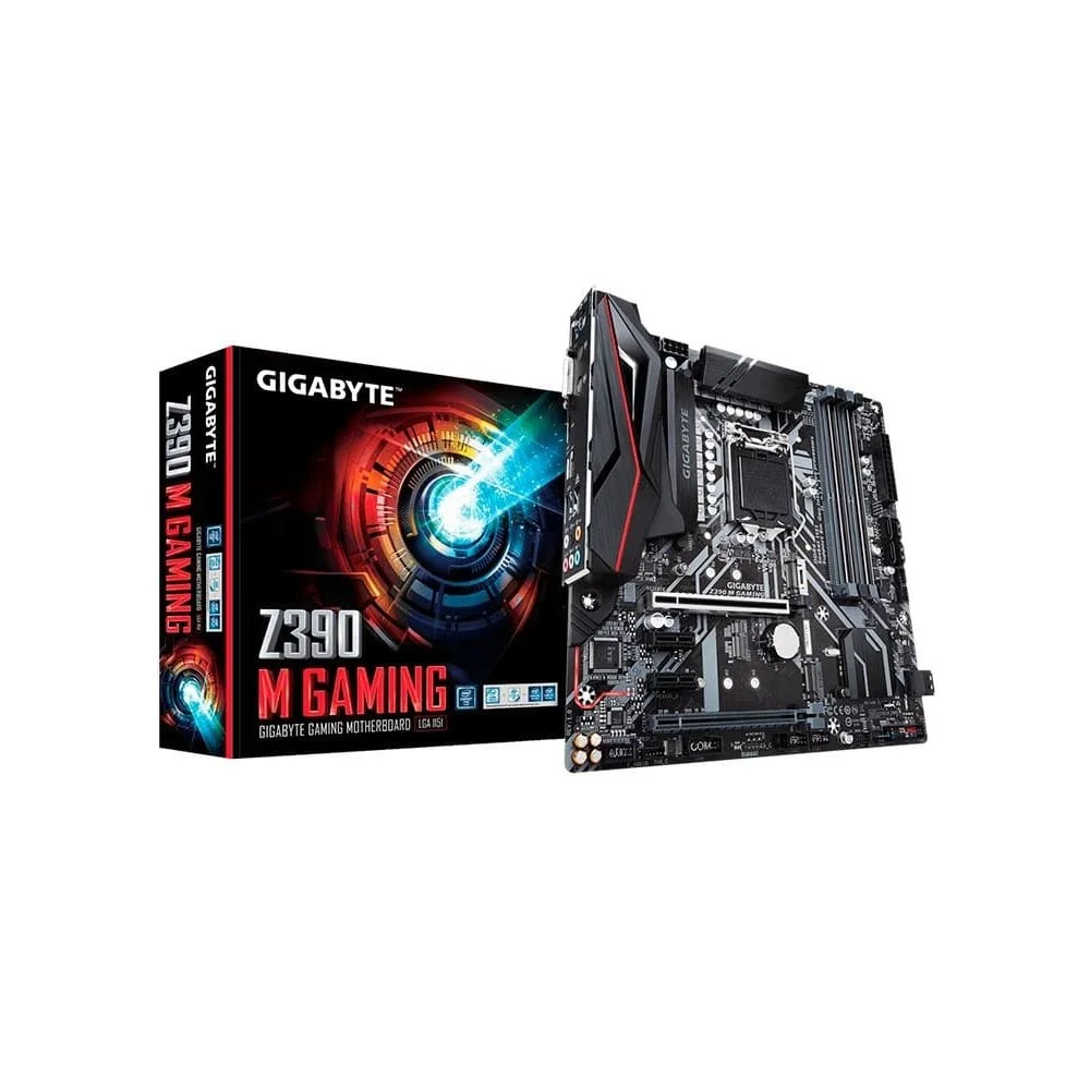 CPU gaming PC HM-Z390 Placa Me Gigabyte Box Intel Micro Atx DDR4 KaBuM