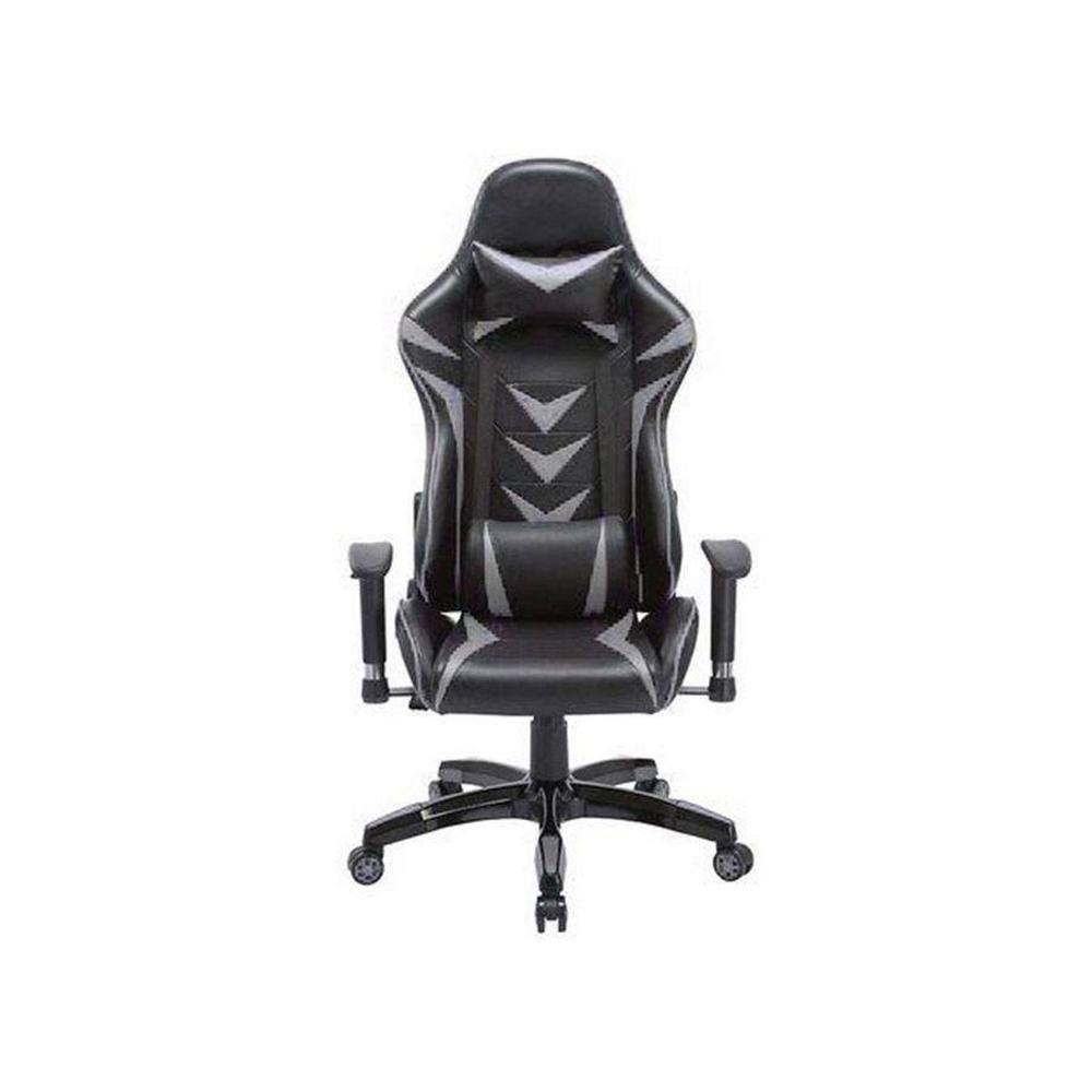 Imagem 4 de 4 do produto Cadeira Gamer Pelegrin em Couro Pu, Reclinável, Suporta até 150Kg, Preta e Cinza - Pel-3003
