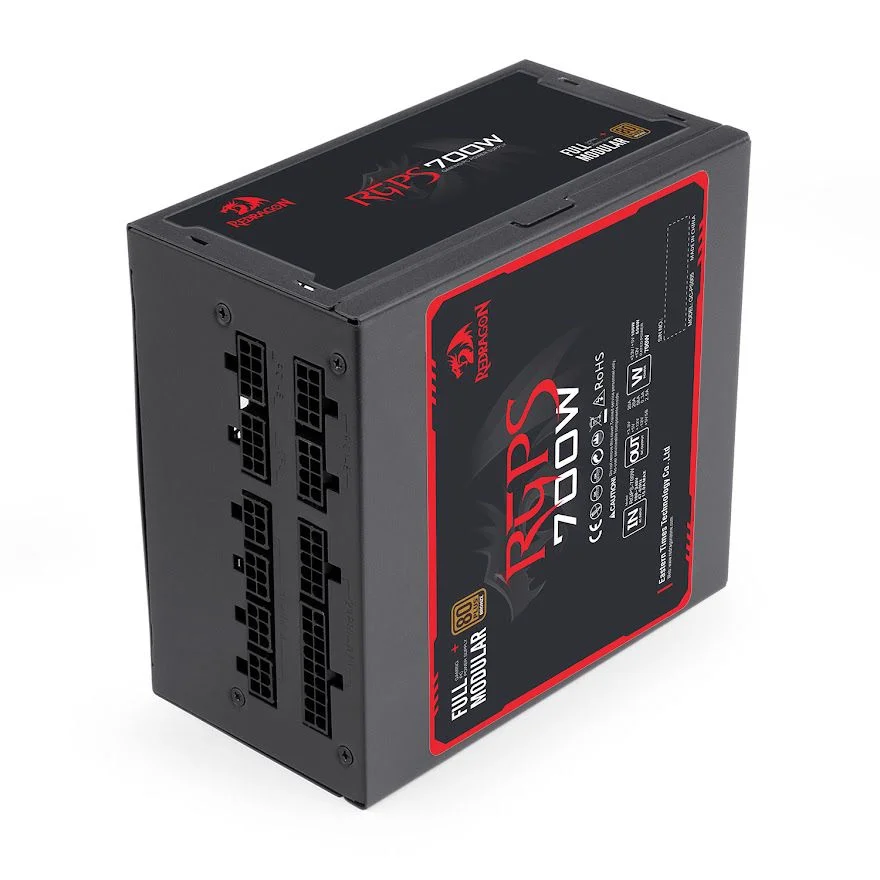 Imagem 3 de 5 do produto Fonte Redragon RGPS, 700W, 80 Plus Bronze, Modular, PFC Ativo, Sem cabo, Bivolt, Preto - GC-PS005-1