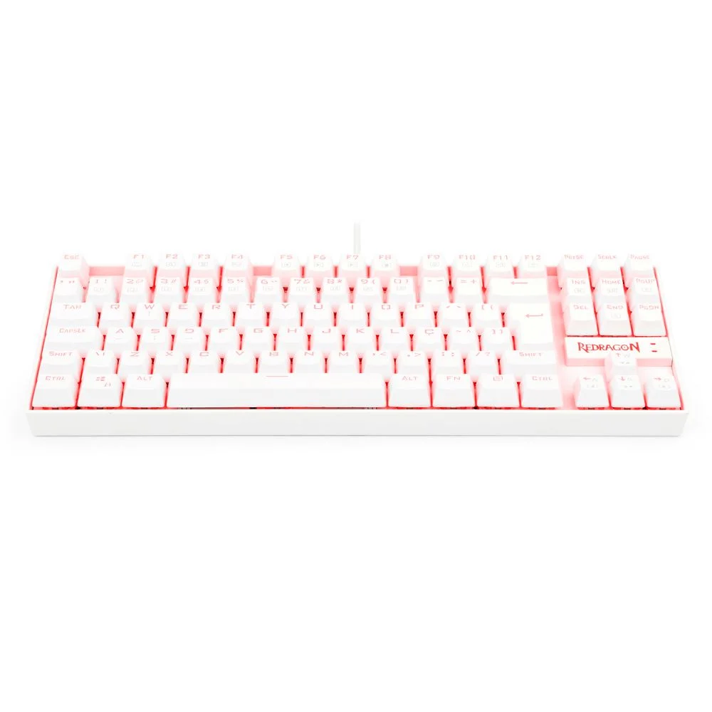 Teclado Mecânico Redragon Kumara k552w Branco Switch Vermelho - view 2