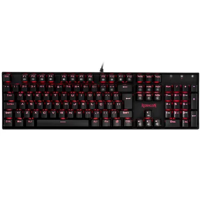 Teclado Mecânico Gamer Redragon Mitra Red K551, Swiches Outemu Red, ABNT2, Led Vermelho