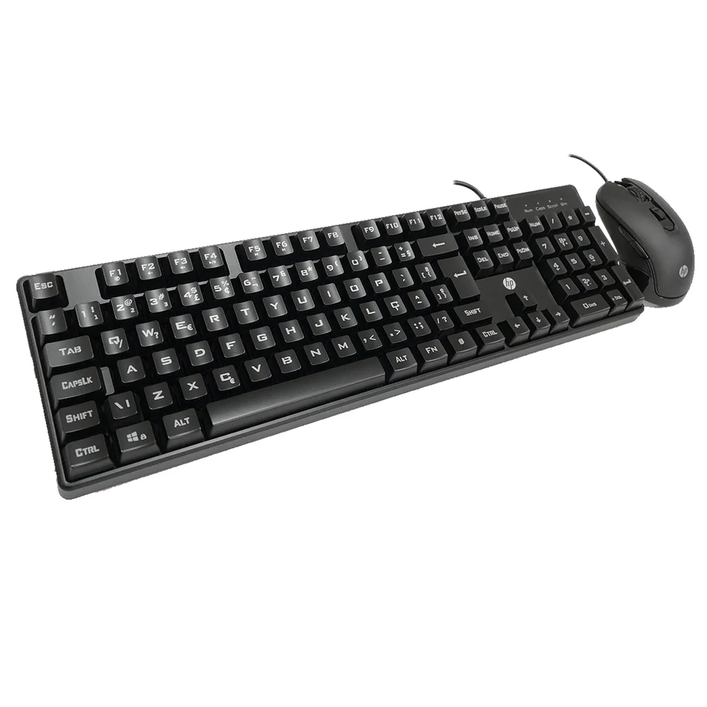 Kit Teclado e Mouse Gamer HP USB Mecânico RGB