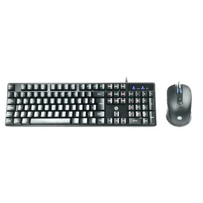 Kit Gamer Teclado e Mouse HP, USB, RGB, ABNT2, 2400 DPI - KM200