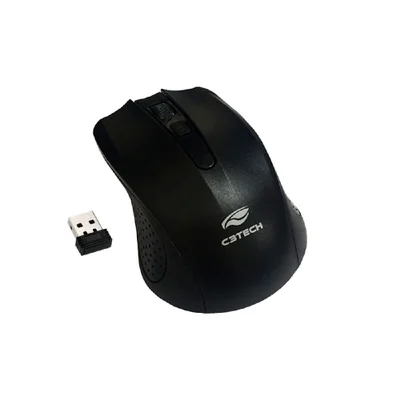 Mouse C3Tech Wireless, 1000 DPI, Preto - M-W20BK