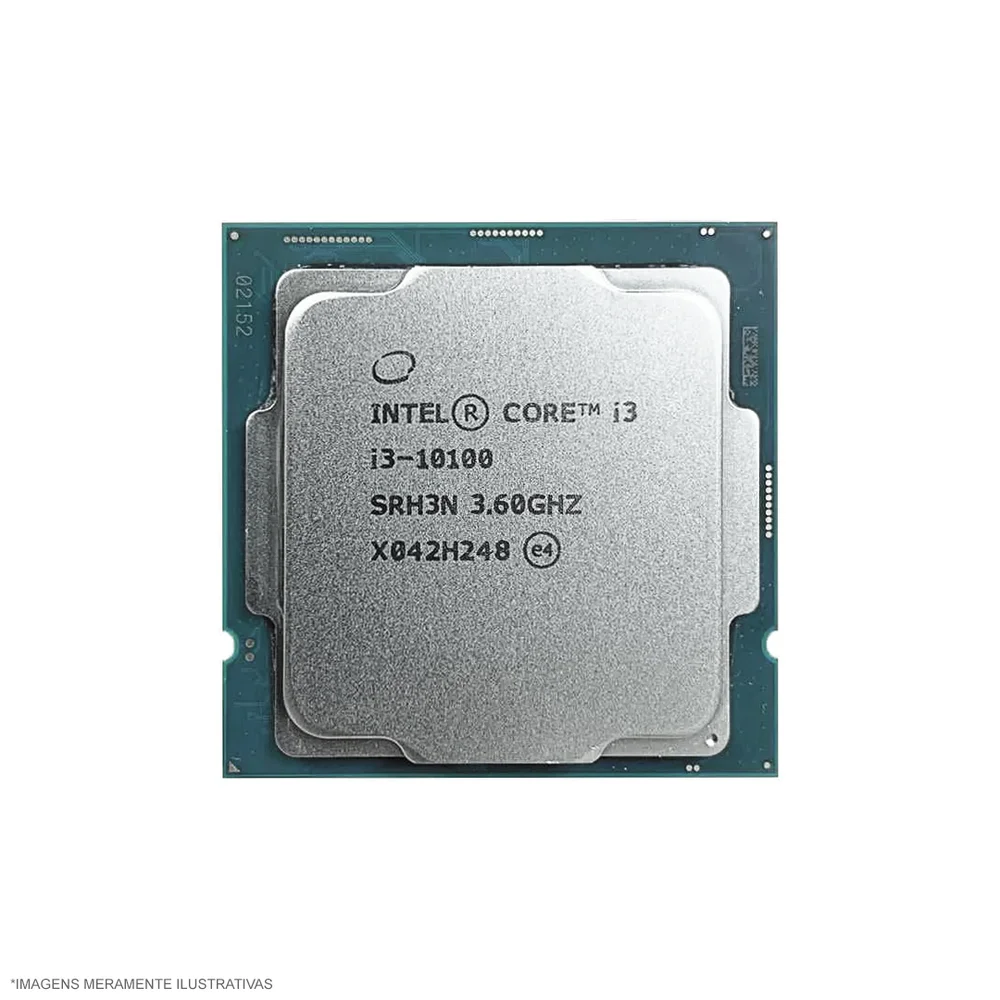 Processador Intel Core I3-10100, 3.60GHz (4.3GHz Turbo), Cache 6MB, LGA 1200 - BX8070110100 Processador Intel Core I3-10100, 3.60GHz (4.3GHz Turbo), Cache 6MB, LGA 1200 - BX8070110100