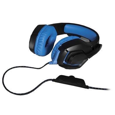 Headset Warrior Straton Gamer USB Led Azul KaBuM