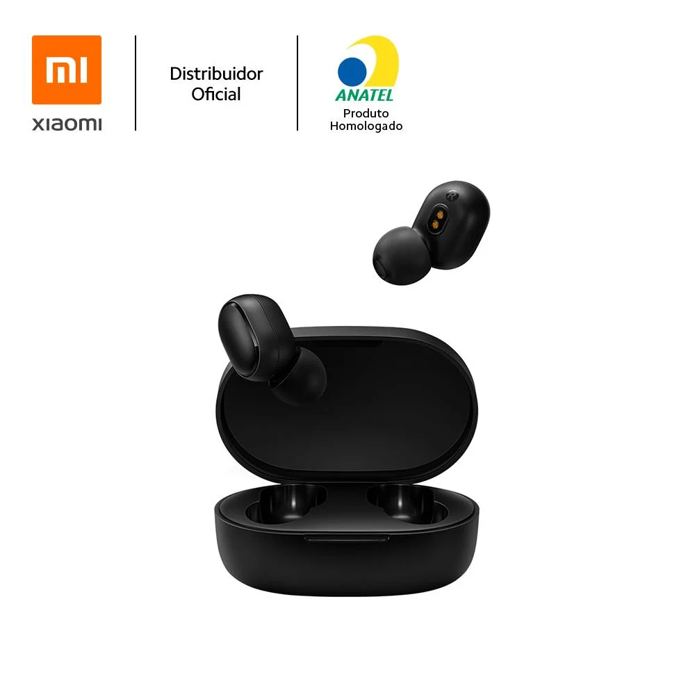 Imagem 3 de 5 do produto Fone de Ouvido Bluetooth, Xiaomi, Earbuds Basic 2, AirDots, Auto Pareamento, Bateria Longa Duração Preto - XM542PRE