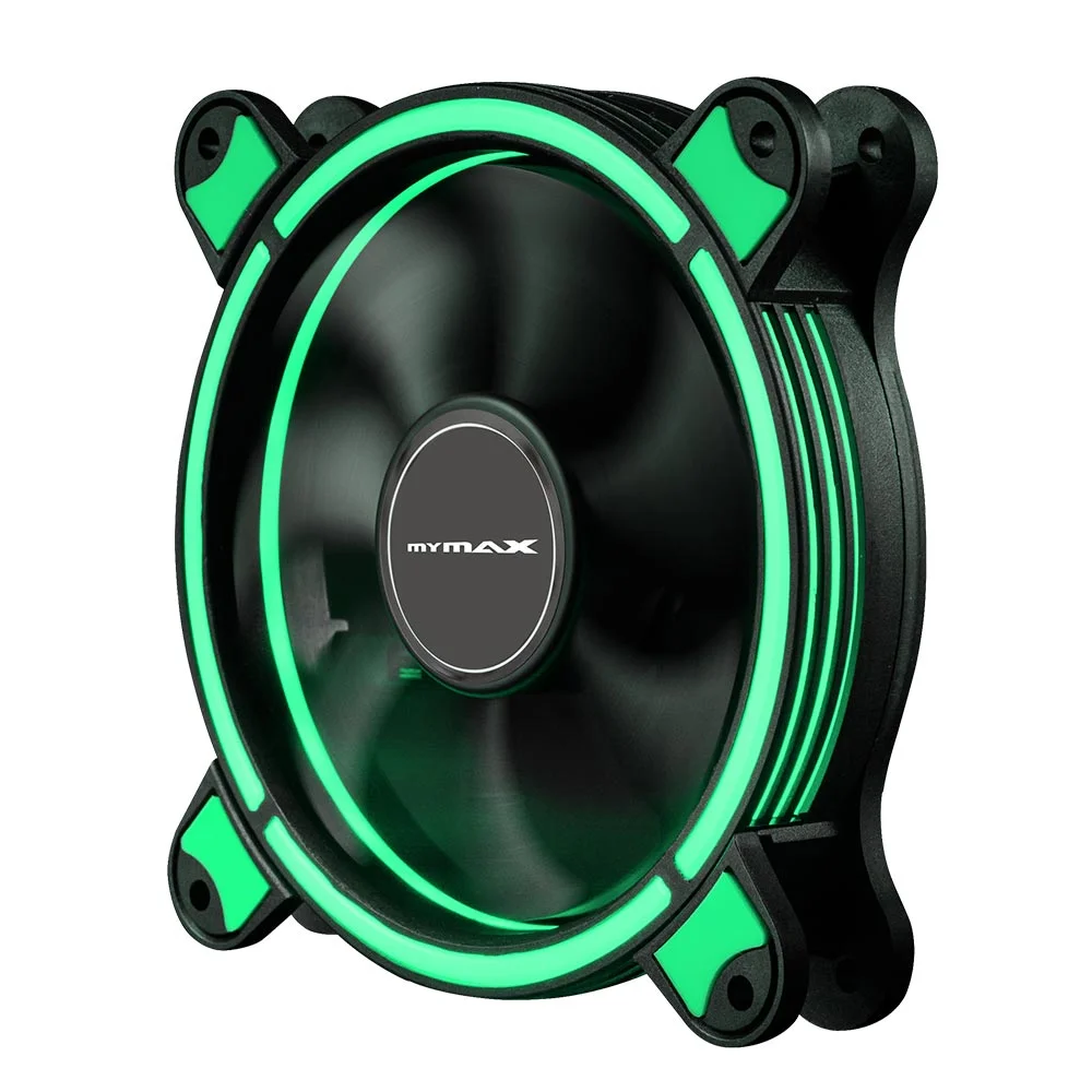 Cooler FAN Mymax Spectrum Ring, 120mm, LED Verde 4