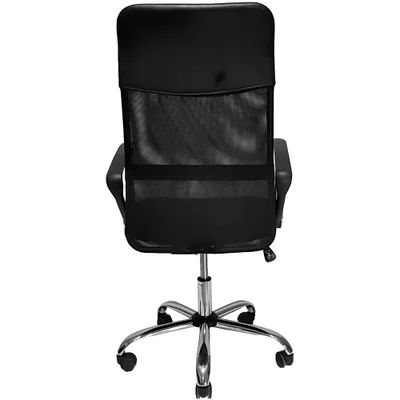 Cadeira Mymax Presidente Mesh, Até 110Kg, Giratoria, Preta — foto 3
