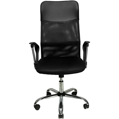Cadeira Mymax Presidente Mesh, Até 110Kg, Giratoria, Preta — foto 5