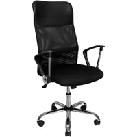Cadeira Mymax Presidente Mesh, Até 110Kg, Giratoria, Preta