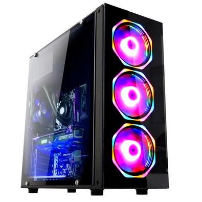 O Computador Premium Gamer Fácil é a peça central do espaço de trabalho, com a capacidade de acomodar as configurações necessárias desde profissionais