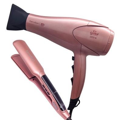 O Kit Keration conta com a tecnologia Micro Glitt que protege a queratina natural do seu cabelo evitando assim, que ela se desgaste. O secador, tem mo