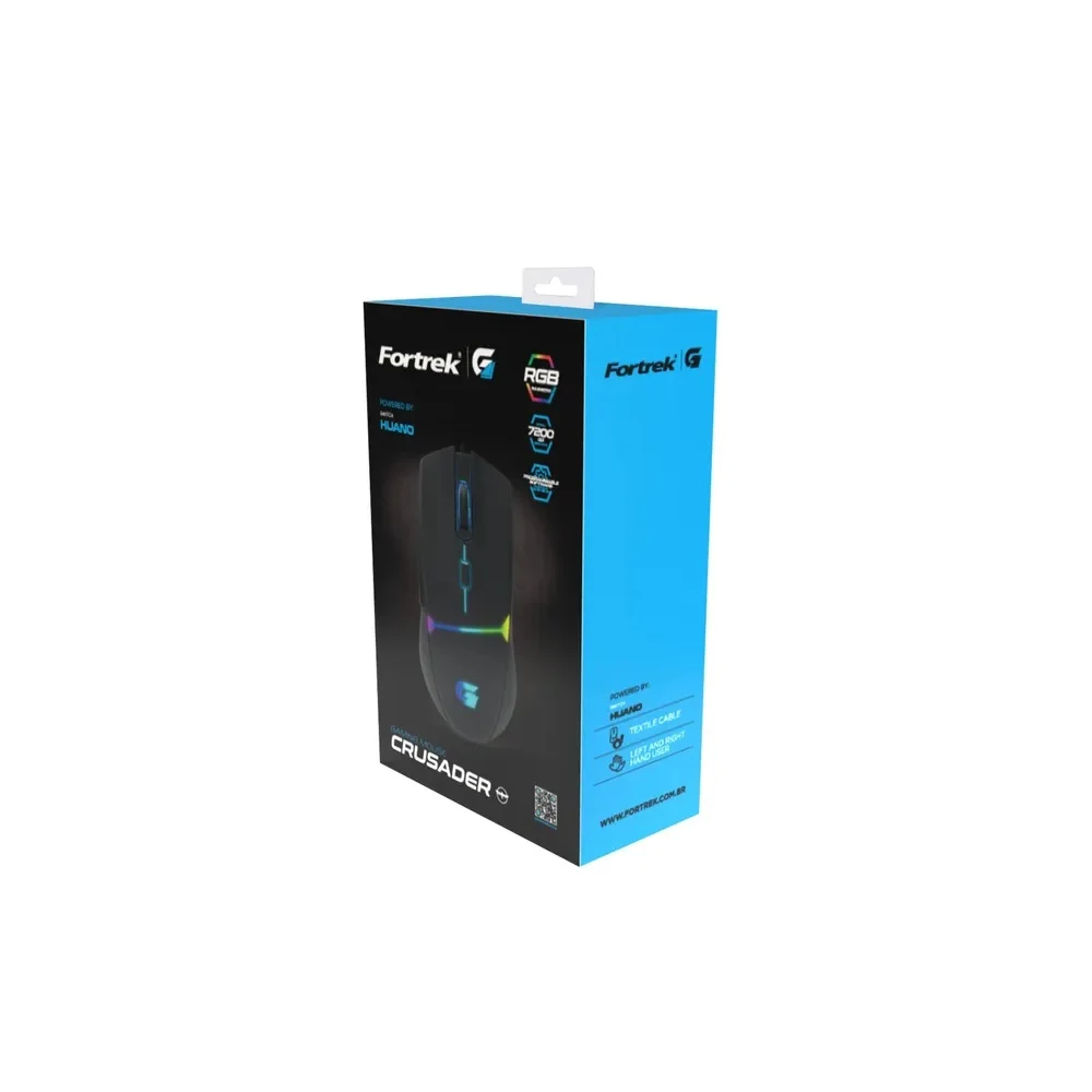 Imagem 5 de 5 do produto Mouse Gamer Fortrek G Crusader, RGB, 6 Botões, 7200DPI - 70526