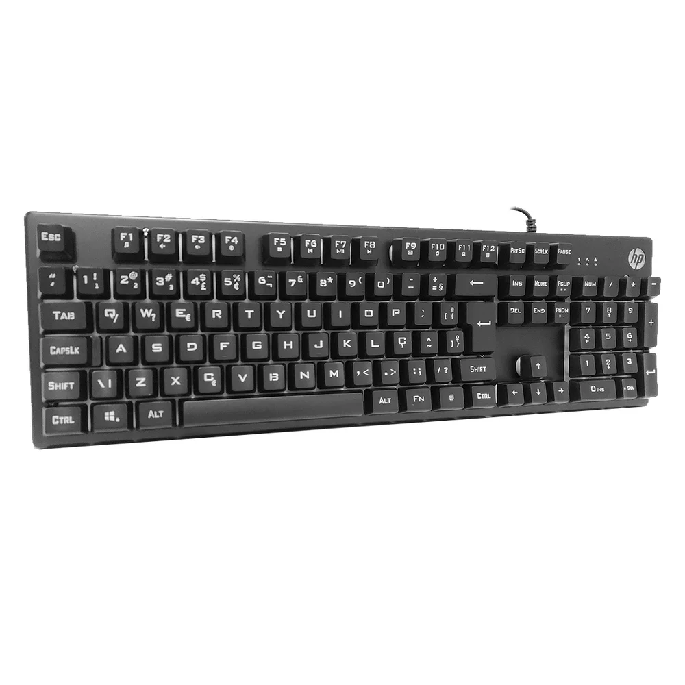 Imagem 2 de 5 do produto Teclado Gamer HP K500F, LED RGB, Teclas Multimídia, ABNT2 - 7zz97aa#ac4