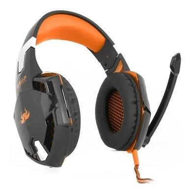 Headset Gamer com Microfone Knup, Laranja - Kp-455a | KaBuM!