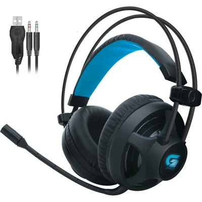 Headset Gamer Com Fio Fortrek PRO H2, LED Azul, Preto