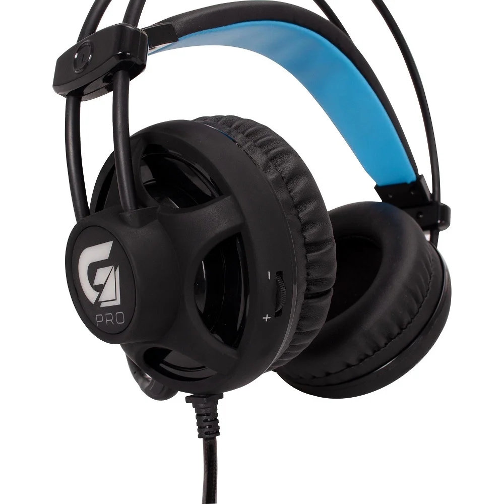 Imagem 3 de 5 do produto Headset Gamer Com Fio Fortrek PRO H2, LED Azul, Preto