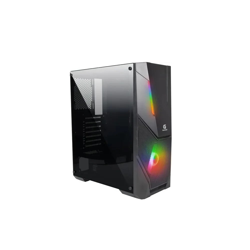 Gabinete Gamer Fortrek Black Hawk, Mid Tower, RGB, ATX, Lateral Acrílico, Cooler Fan, Preto - 70570