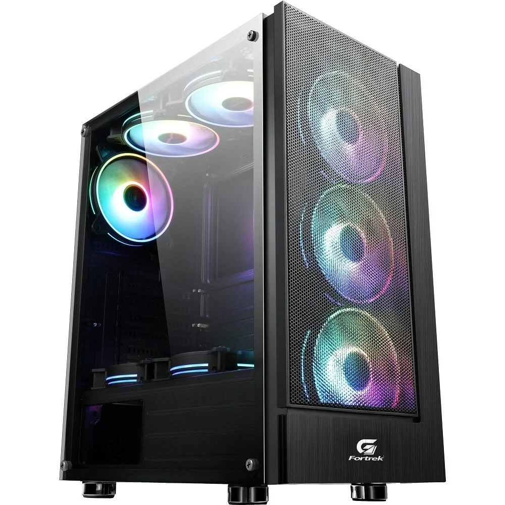 Gabinete Gamer Mid Tower Cruiser RGB Fortrek, Preto