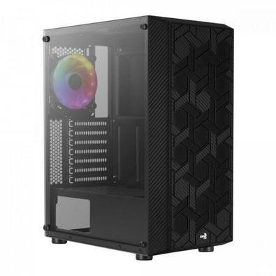 Gabinete de alta performance Mid Tower com a lateral de vidro temperado para mostrar todo o interior de seu gabinete. Painel frontal em malha para mai