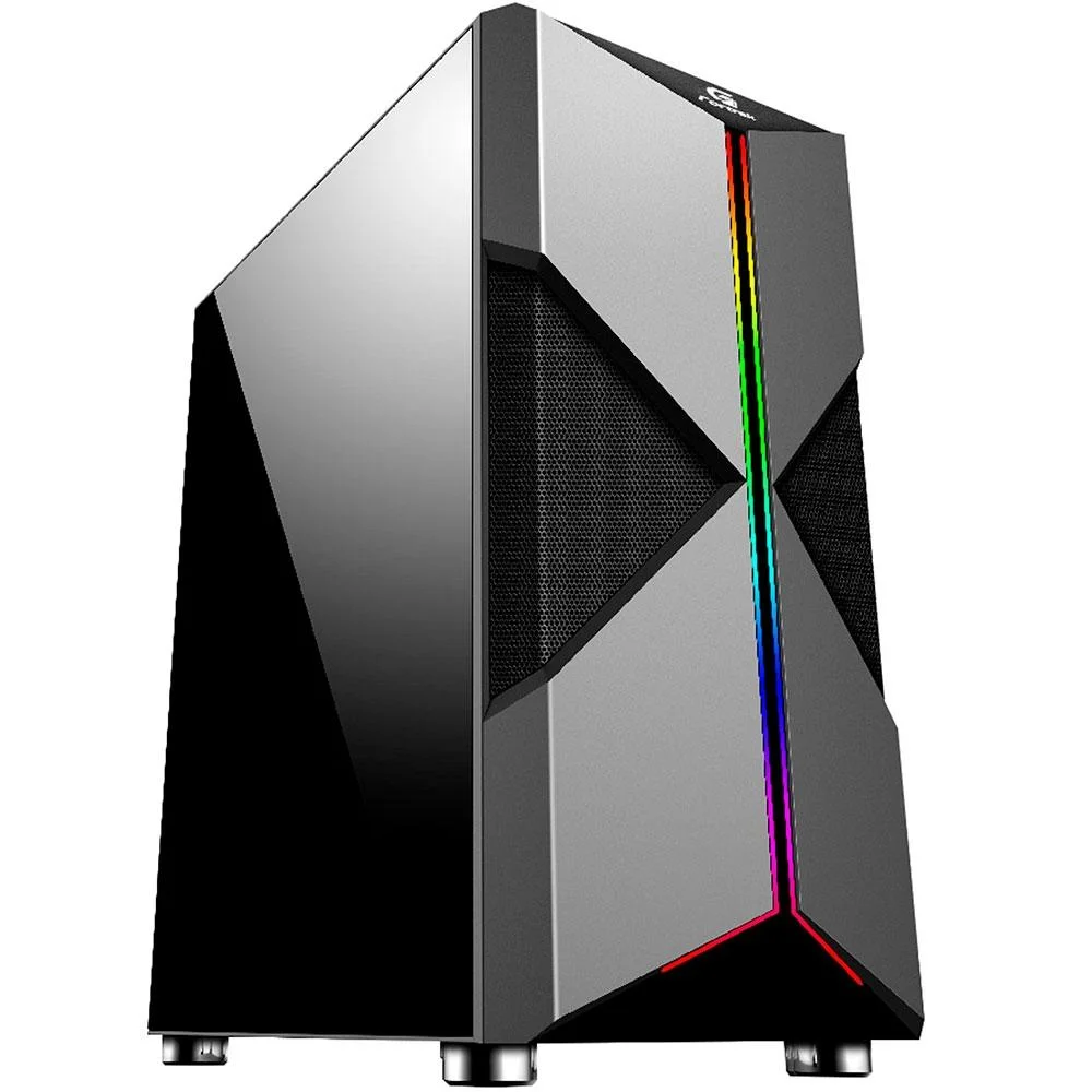 Gabinete Gamer Fortrek Holt, Mid Tower, RGB, Atx, Lateral em Acrílico, Preto - 70571