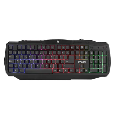 Teclado Gamer Ranger, Evolut, C/ Fio, Iluminação Rainbow - Eg207