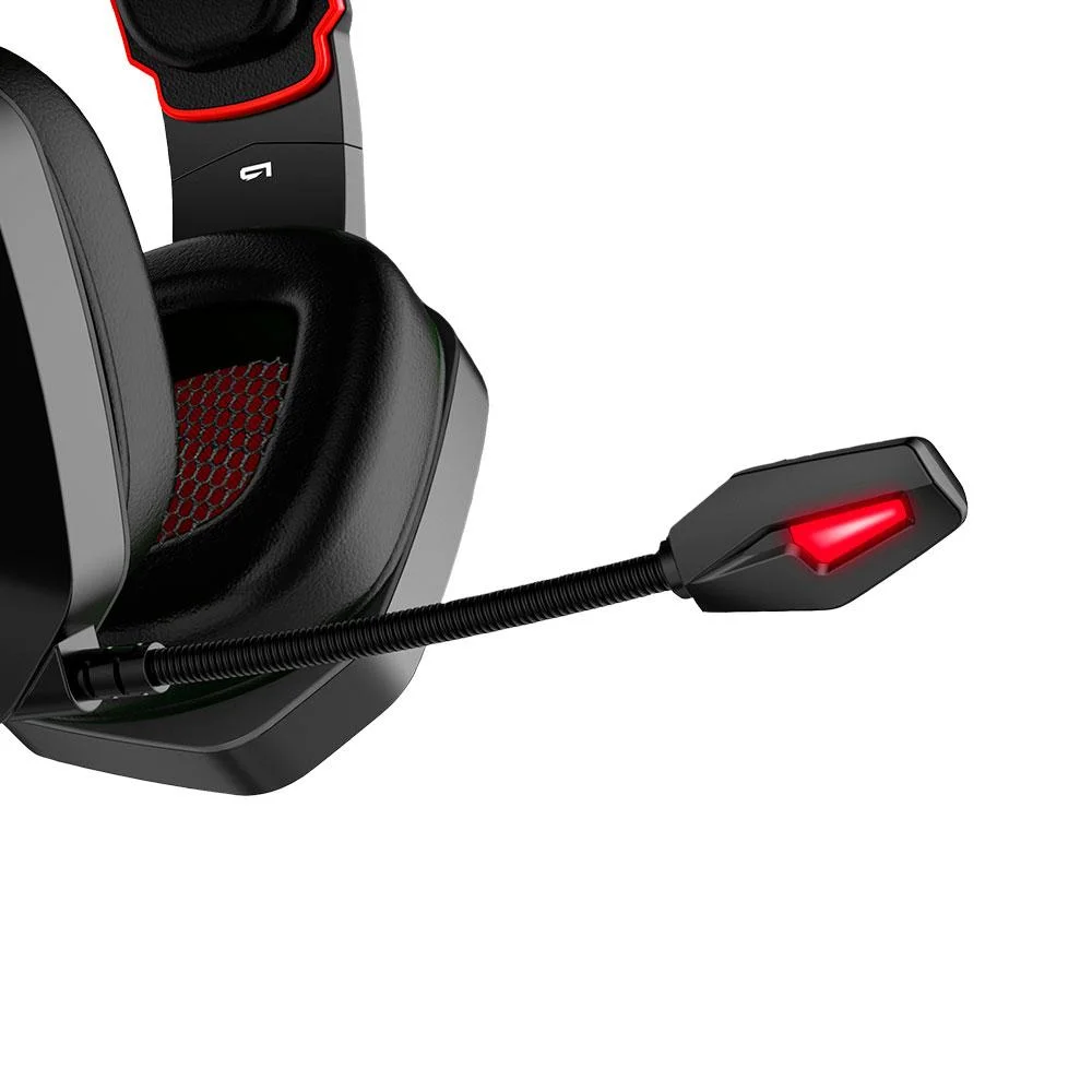 Imagem 3 de 3 do produto Headset Gamer Kross Elegance Dekmos, 50mm, USB, P2, Preto E Vermelho - Ke-hs155