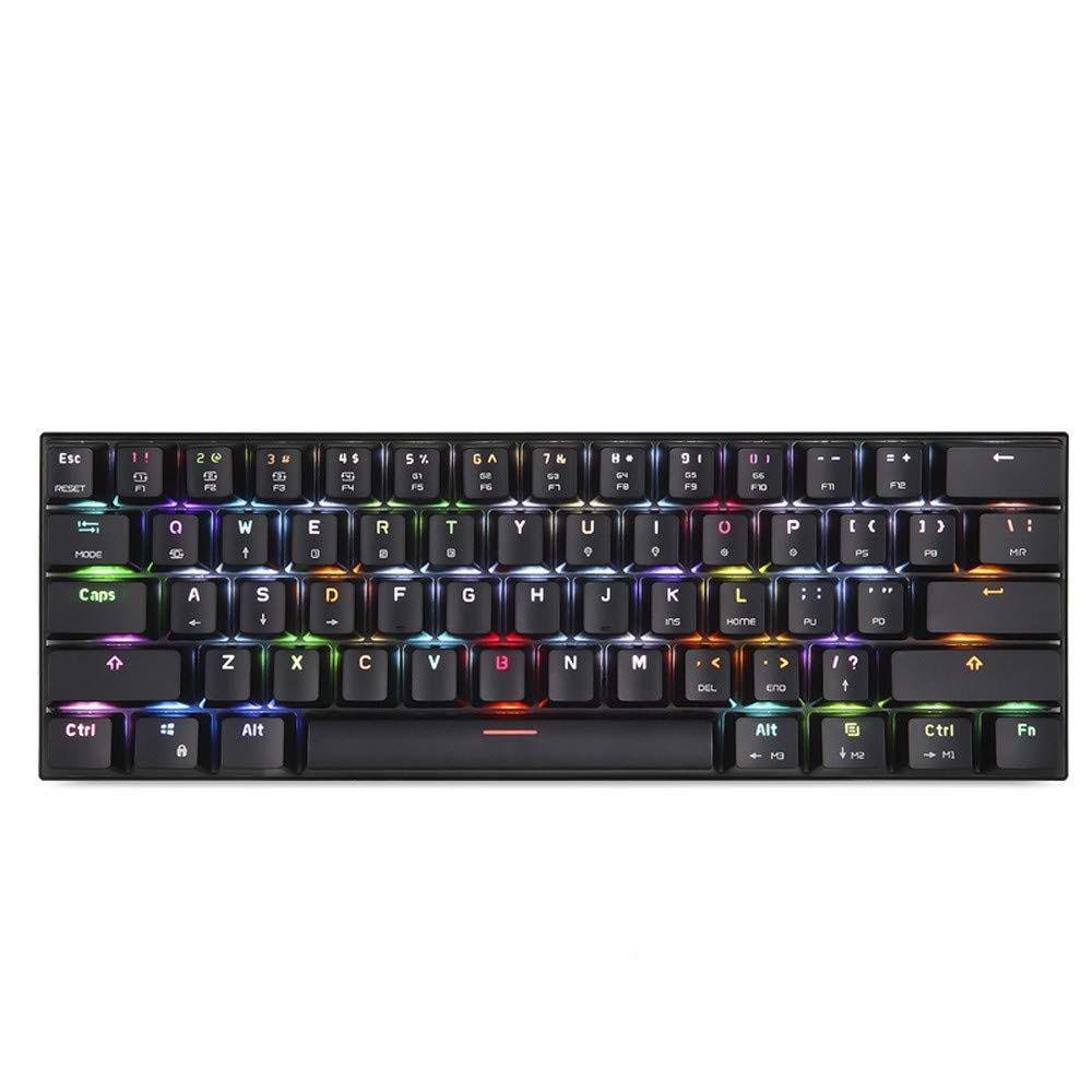 Teclado Mecânico Gamer Motospeed CK62, RGB, Bluetooth, Preto, Switch Azul, Anti-ghosting, US